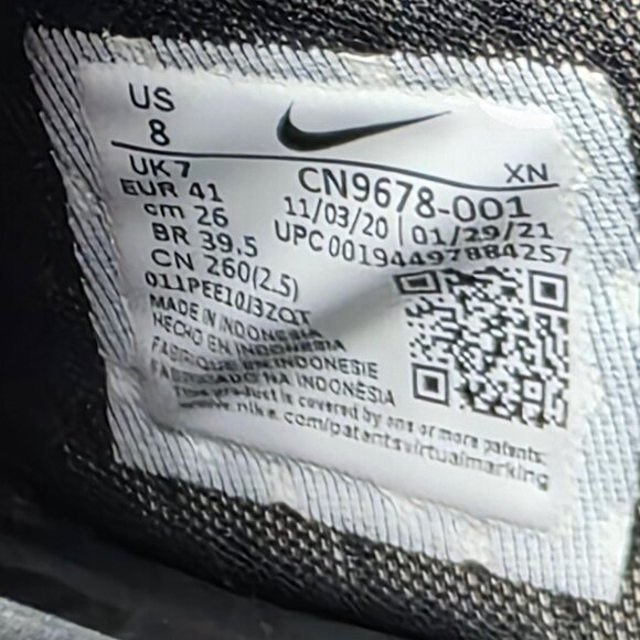 Nike Mens Black and Gray Camouflage Pattern Slip on Slide Sandals Size 8 - Picture 5 of 10